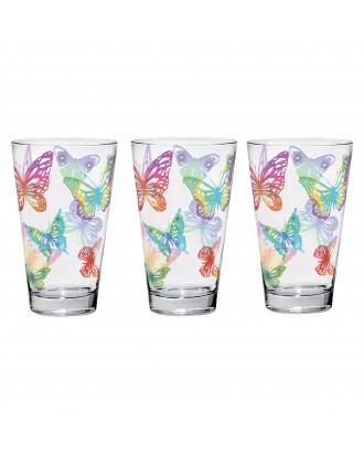 Set 3 pahare pentru apa, 310 ml, Farfalle - SIMONA'S COOKSHOP